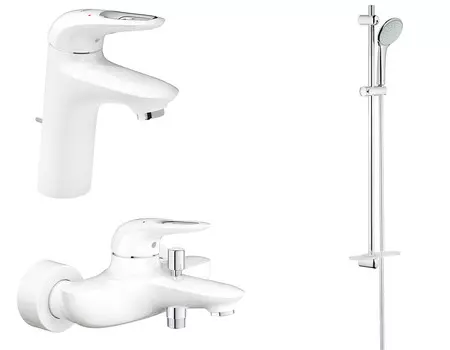 Готовый комплект для ванной комнаты GROHE Eurostyle new, белая луна (NB0019)