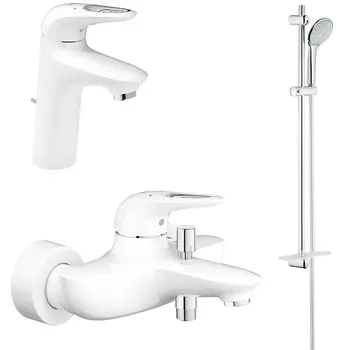 Готовый комплект для ванной комнаты GROHE Eurostyle new, белая луна (NB0019-1)