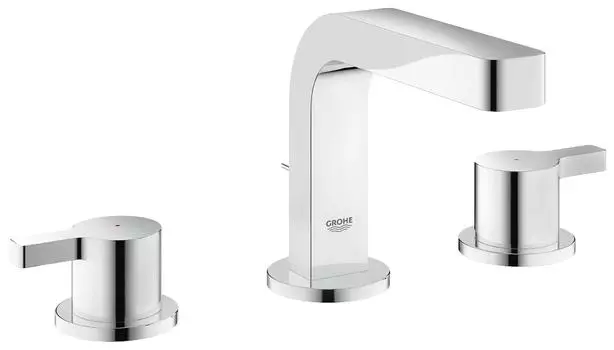 Смеситель для раковины GROHE Lineare на 3 отверстия с донным клапаном и низким изливом, хром (20304000)