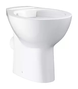 Унитаз напольный безободковый GROHE Bau Ceramic, горизонтальный выпуск (без сиденья), альпин-белый (39430000)