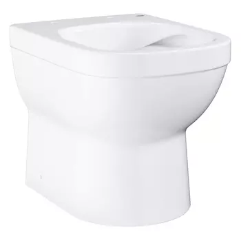 Унитаз напольный приставной безободковый GROHE Euro Ceramic с гигиеническим покрытием (без сиденья) альпин-белый (3932900H)