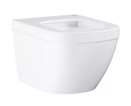 Унитаз подвесной безободковый, компактный GROHE Euro Ceramic гигиеническим покрытием (без сиденья), альпин-белый (3920600H)