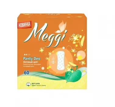4861 Прокладки гигиенические ежедневные MEGGI Panty Deo Липовый цвет 60шт