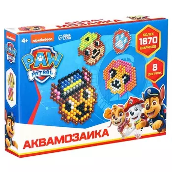 Аквамозаика paw patrol, большой набор, 8 фигурок