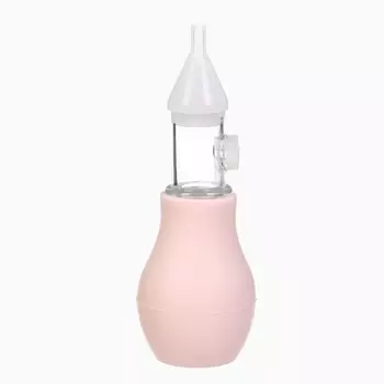 Аспиратор назальный basic m&b, с колпачком, розовый