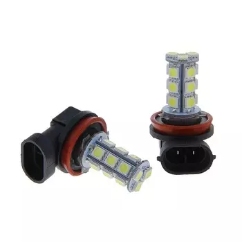 Светодиодная автолампа cartage, h11, 12 в, 18 smd-5050, свет белый, набор 2 шт