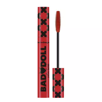 Bad doll Тушь для ресниц цветная объемная, красная 9.3г BelorDesign