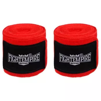 Бинт боксерский эластичный fight empire 4 м, цвет красный