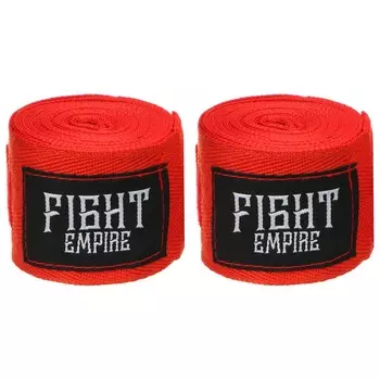Бинт боксерский fight empire 3 м, цвет красный