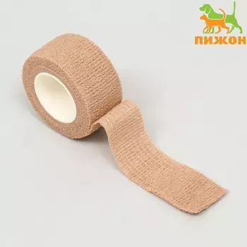 Бинт самофиксирующийся с горькой пропиткой, 2,5 см, макс. растяжимость 4,5 м, светло-коричневый 69