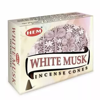 Благовоние конусы Белый Мускус 10шт