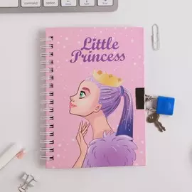 Блокнот на замочке little princess, а6, 50 л