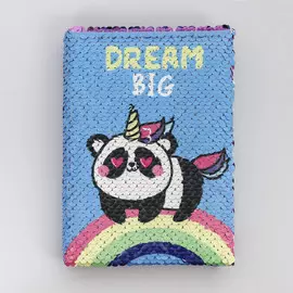 Блокнот с пайетками dream big, формат а6 , 78 листов