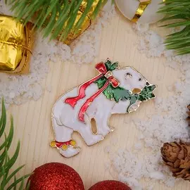 Брошь новогодняя