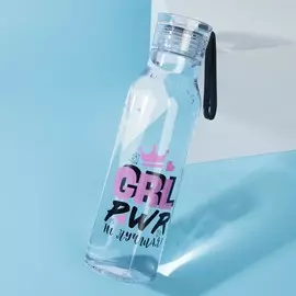 Бутылка для воды пластиковая grl pwr, 600 мл