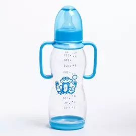 Бутылочка для кормления, 300 мл, от 0 мес., цвет голубой