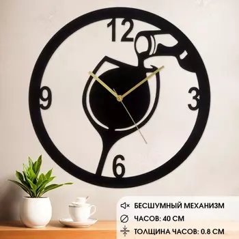 Часы настенные из металла, кухонные