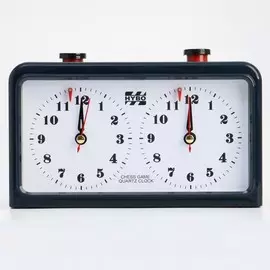Часы шахматные кварцевые, 9004а 18х10.5х5.5 см., белые