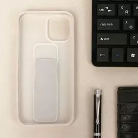 Чехол luazon для iphone 12/12 pro, с ремешком-подставкой, пластиковый, серый