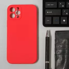 Чехол luazon для телефона iphone 12 pro, soft-touch силикон, красный