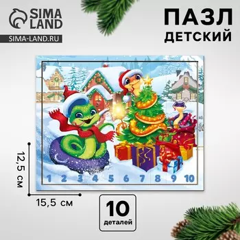 Пазлы для малышей на новый год