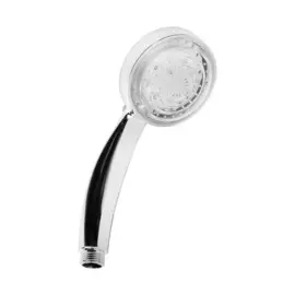 Лейка для душа zein z0015, с led подсветкой, 3 цвета, пластик, цвет хром