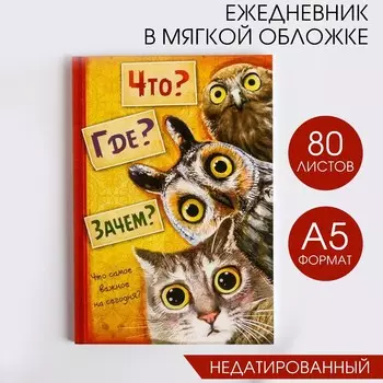 Ежедневник а5, 80 листов в тонкой обложке
