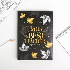 Ежедневник в подарочной коробке you the best teacher, 80 листов