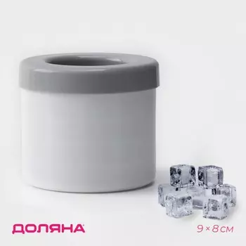 Форма для льда доляна, 98 см, белая, серая