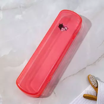 Футляр для зубной щетки и пасты, розовый , 21 х 5,5 см