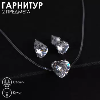 Гарнитур 2 предмета: кулон, серьги
