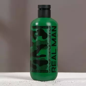 Гель для душа real man, 300 мл, аромат сандала и бергамота, hard line