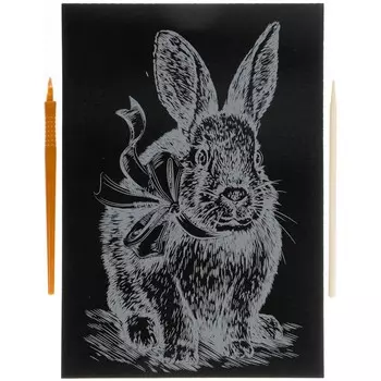 Гравюра МУЛЬТИ АРТ 100SCRATCHART-SLV-RABBIT