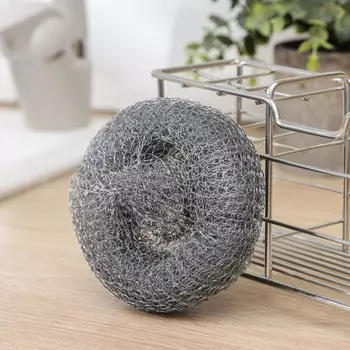 Губка для посуды металлическая raccoon, плетеная, оцинкованная, 40 гр