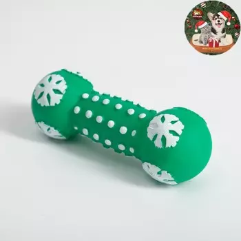 Новый год. игрушка-гантель пищащая