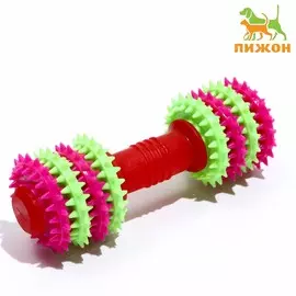 Игрушка жевательная 15,5 х 5,5 см, красная/розовая/зеленая