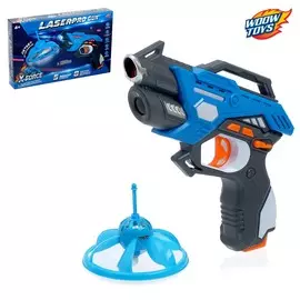 Электронный тир laserpro gun с летающей мишенью, звуковые эффекты, работает от батареек