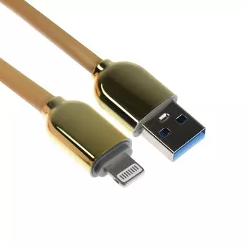 Кабель lightning - usb, 6 а, оплетка tpe, морозоустойчивый, 1 метр, желтый