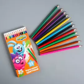 Цветные карандаши, 12 цветов, трехгранные,