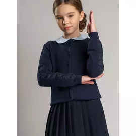 Кардиган классический школьный вязаного кофта поло школьницы комплект