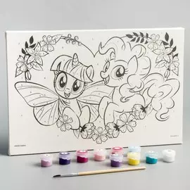 Картина по номерам для детей, 20х30 см, my little pony