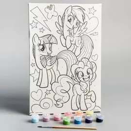 Картина по номерам для детей, 20х30 см, my little pony