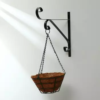 Кашпо подвесное, d = 25 см, металл, с вкладышем из коковиты,