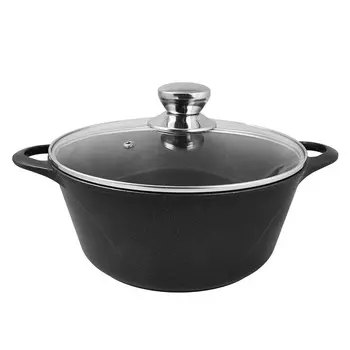 Кастрюля литая 3,0л стеклянная крышка Комфорт