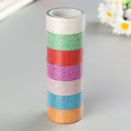 Клейкие ленты полимерные для декора с блестками