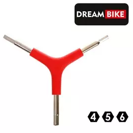 Ключ велосипедный dream bike, y образный 6,5,4 мм