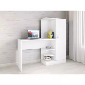 Компьютерный стол квартет-6, 1450х500х1350, белый