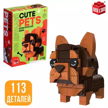 Конструктор cute pets, йорк, 113 деталей