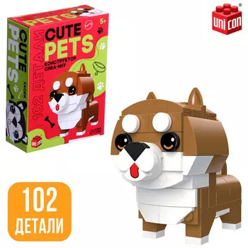 Конструктор cute pets, сиба-ину, 102 детали