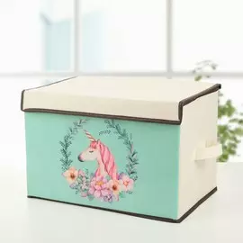 Короб стеллажный для хранения с крышкой